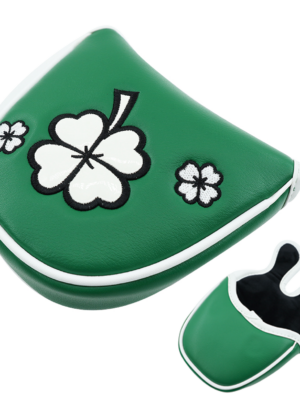 Lucky Clover Mallet Putter Cover with Magnetic Closure (Premium PU Leather)