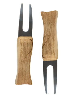 Classic Hardwood Handle Golf Divot Tool with Stainless Steel Prongs